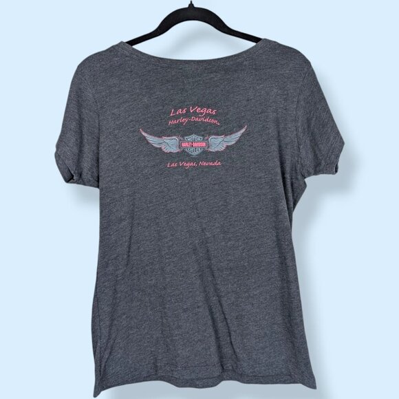 Harley Davidson Las Vegas Bedazzled Bike Tee - Picture 3 of 5